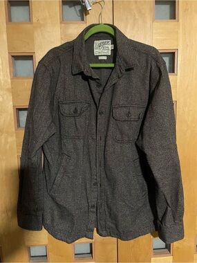 Grayers Brown Heavyweight Shirt Jacket, L